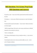 IHS Final Exam 2026 Questions and Answers