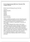 NU 311 Clinical Nursing Skills Exam 2 Questions With Complete Solutions