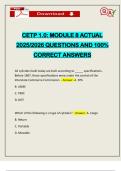 CETP 1&period;0&colon; MODULE 8 ACTUAL 2025&sol;2026 QUESTIONS AND 100&percnt; CORRECT ANSWERS