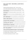 SOCY 1000 EXAM 1 &lpar;MCCONNELL&rpar; QUESTIONS & ANSWERS