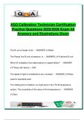 ASQ Calibration Technician Certification &ndash; Practice Questions with Answers &lpar;2025&sol;2026&rpar; &ndash; SI Units&comma; Traceability&comma; Uncertainty&comma; ISO Standards