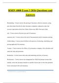 RMIN 4000 Exam 3 2026 Questions and Answers