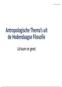 Antropologische thema&rsquo;s uit hedendaagse filosofie