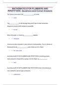 Mathematics for Plumbers and Pipefitters &ndash; Practice Questions with Correct Answers