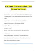 RMIN 4000 UGA- Brown- exam 1 2026 Questions and Answers