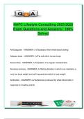 Lifestyle Consulting &lpar;NAFC&rpar; &vert; 2025&sol;2026 Exam Q&A &ndash; 50&plus; Questions &vert; Nutrition&comma; Chronic Disease&comma; Stress&comma; Health Markers