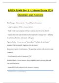 RMIN 5100S Test 1 Atkinson Exam 2026 Questions and Answers