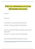 RMIN Test 2 Daniel Brown UGA Exam 2026 Questions and Answers