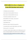 RMIN 4000 UGA Test 1&period; Chapters 1-3 Exam 2026 Questions and Answers