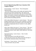 NU 311 Clinical Nursing Skills Exam 4 Questions With Complete Solutions
