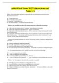 A100 Final Exam IU &vert;79 Questions and Answers