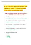 NR566 Advanced Pharmacology Final Exam Review &ndash; Chamberlain College &lpar;2025&sol;2026&rpar; Complete Study Guide