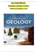 Solutions Manual &ndash; Essentials of Geology&comma; 5th Edition by Marshak &lpar;Chapters 1&ndash;19 Complete&rpar;