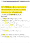 REC 420 Exam 1 Comprehensive Questions with Verified Answers Graded A&plus; 100&percnt; Guaranteed