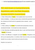 PSY 420 Exam 2 Comprehensive Questions with Verified Answers Graded A&plus; 100&percnt; Guaranteed