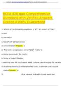 RCEA 420 quiz Comprehensive Questions with Verified Answers Graded A&plus;100&percnt; Guaranteed