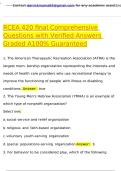 RCEA 420 final Comprehensive Questions with Verified Answers Graded A&plus; 100&percnt; Guaranteed