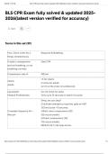 BLS CPR Exam fully solved & updated 2025-2026&lpar;latest version verified for accuracy&rpar;