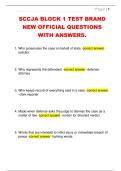 SCCJA BLOCK 1 TEST BRAND  NEW OFFICIAL QUESTIONS  WITH ANSWERS&period;