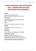 TCDHA ANATOMY AND PHYSIOLOGY  TEST 1 BRAND NEW OFFICIAL  QUESTIONS WITH ANSWERS&period;