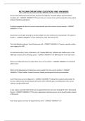 NCP EXAM OPERATIONS QUESTIONS AND ANSWERS 