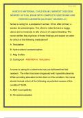 NUR2513 MATERNAL CHILD EXAM 2 NEWEST 2025&sol;2026 NEWEST ACTUAL EXAM WITH COMPLETE QUESTIONS AND VERIFIED ANSWERS &vert;ALREADY GRADED A&plus;&vert; 