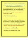 NUR2513 MATERNAL CHILD EXAM 3 NEWEST 2025&sol;2026 NEWEST ACTUAL EXAM WITH COMPLETE QUESTIONS AND VERIFIED ANSWERS &vert;ALREADY GRADED A&plus;&vert; 