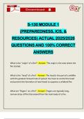 S-130 MODULE 1 &lpar;PREPAREDNESS&comma; ICS&comma; & RESOURCES&rpar; ACTUAL 2025&sol;2026 QUESTIONS AND 100&percnt; CORRECT ANSWERS