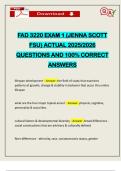 FAD 3220 EXAM 1 &lpar;JENNA SCOTT FSU&rpar; ACTUAL 2025&sol;2026 QUESTIONS AND 100&percnt; CORRECT ANSWERS