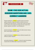 EXAM 1 FAD 3220 ACTUAL 2025&sol;2026 QUESTIONS AND 100&percnt; CORRECT ANSWERS