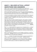 QUIZ 5 - BUL3320 ACTUAL LATEST QUESTIONS AND ANSWERS