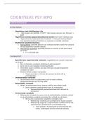 Volledige samenvatting WPOs Cognitieve Psychologie