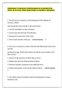 Emergency Nursing Comprehensive Examination &ndash; 26 Practice Questions with Correct Answers &lpar;Exam Prep Material&rpar;