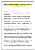 Emergency nursing final exam with actual 40 prep questions & answers