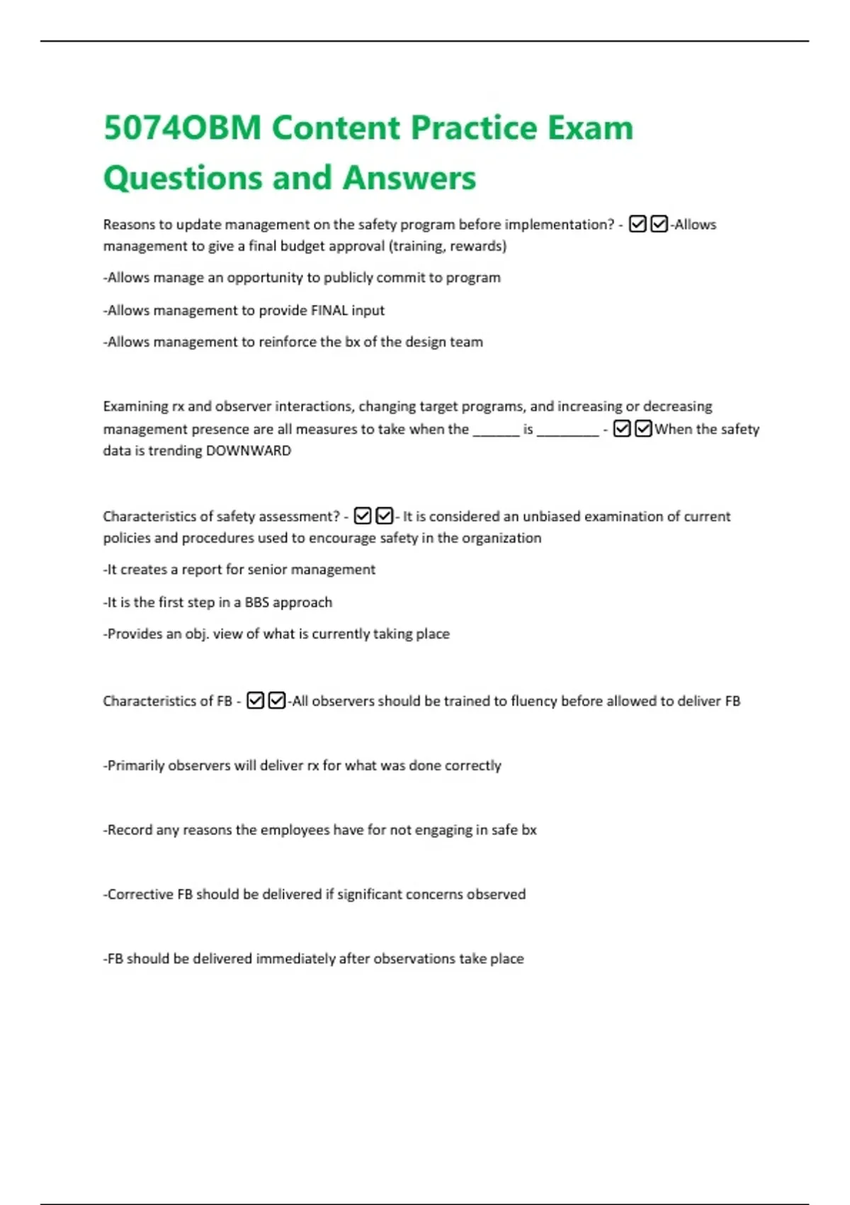 5074OBM Applications: BBS Unit 1 Exam Questions and Answers - Stuvia US
