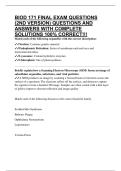 BIOD 171 FINAL EXAM QUESTIONS (2ND VERSION) QUESTIONS AND ANSWERS WITH COMPLETE SOLUTIONS 100% CORRECT!!!