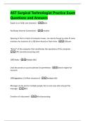 AST Surgical Technologist Practice Exam  Questions and Answers  