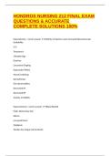 HONDROS NURSING 212 FINAL EXAM QUESTIONS & ACCURATE COMPLETE SOLUTIONS 100&percnt;