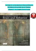 Test Bank for An Introduction to Brain and Behavior  7th Edition by Bryan Kolb&comma; Ian Q&period; Whishaw