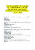  310T EXAM ELECTRONICAL AND ELECTRICAL SYSTEMS EXAM QUESTIONS WITH CORRECT DETAILED SOLUTIONS GRADED A&plus; LATEST 2025
