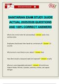 SANITARIAN EXAM STUDY GUIDE ACTUAL 2025&sol;2026 QUESTIONS AND 100&percnt; CORRECT ANSWERS
