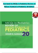 Test bank for nelson pediatrics review mcqs 19 edition
