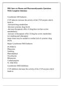PBS-Intro to Pharm and Pharmacodynamics Questions With Complete Solutions