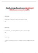 Chipotle Manager Servsafe Exam &vert;Question and 100&percnt; Correct Answers&vert; Graded A&plus;