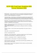 GLPH 385 Final Exam Questions With Correct Solutions 2024