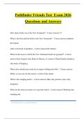 Pathfinder Friends Test Exam 2026 Questions and Answers