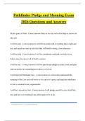 Pathfinder Pledge and Meaning Exam 2026 Questions and Answers