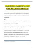 2024 PATHFINDER CERTIFICATION Exam 2026 Questions and Answers