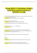 BIOD 171 Module 6 Exam &ndash; Essential Microbiology Portage Learning 2024&sol;2025 with 100&percnt; Correct Answers with verified A&plus; latest Grade 