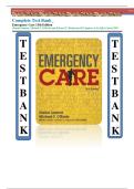 Emergency Care 13th Edition &lpar;Daniel Limmer&comma; Michael F&period; O'Keefe and Edward T&period; Dickinson&rpar;All Chapters 1-41 &lpar;Q&A&rpar; latest 2025